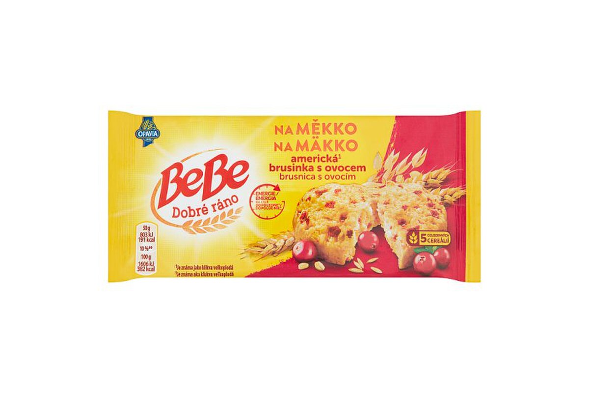 BeBe Dobré ráno na mäkko brusnice s ovocím 50 g  spotrebujte do 23.08.2025