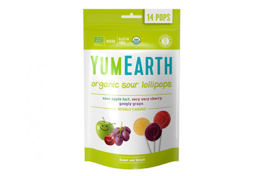 BIO Lízatká s ovocnými príchuťami YumEarth Kyslé 85 g